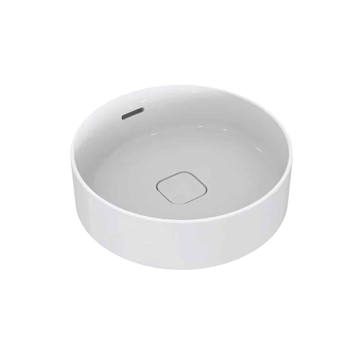 Lavoar rotund Strada II 450×450 mm alb lucios Ideal Standard – pe blat, cu preaplin, fara orificiu baterie