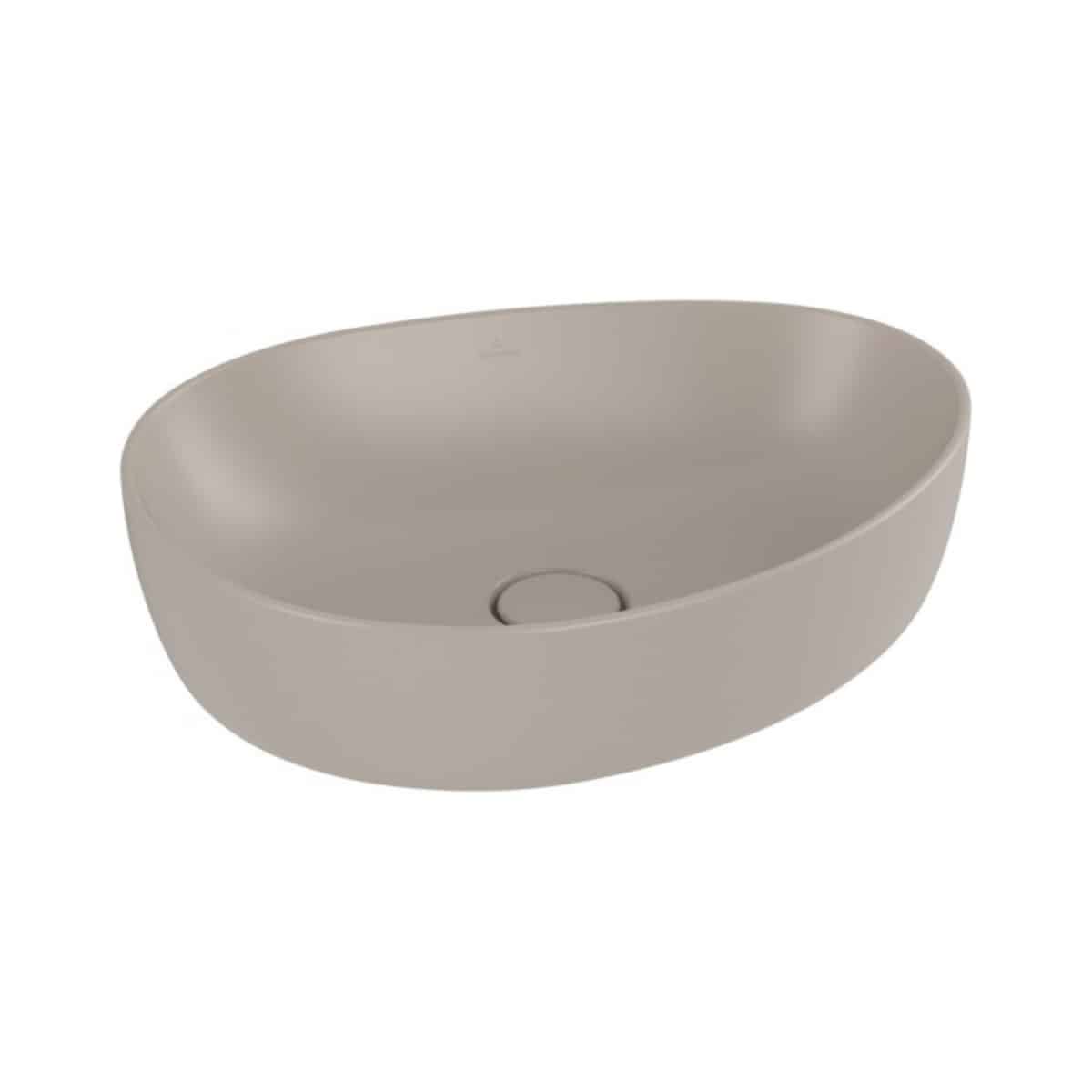 Lavoar pe blat, Villeroy&Boch Antao, material TitanCeram, 51x40cm, Almond Ceramic Plus, 4A7351