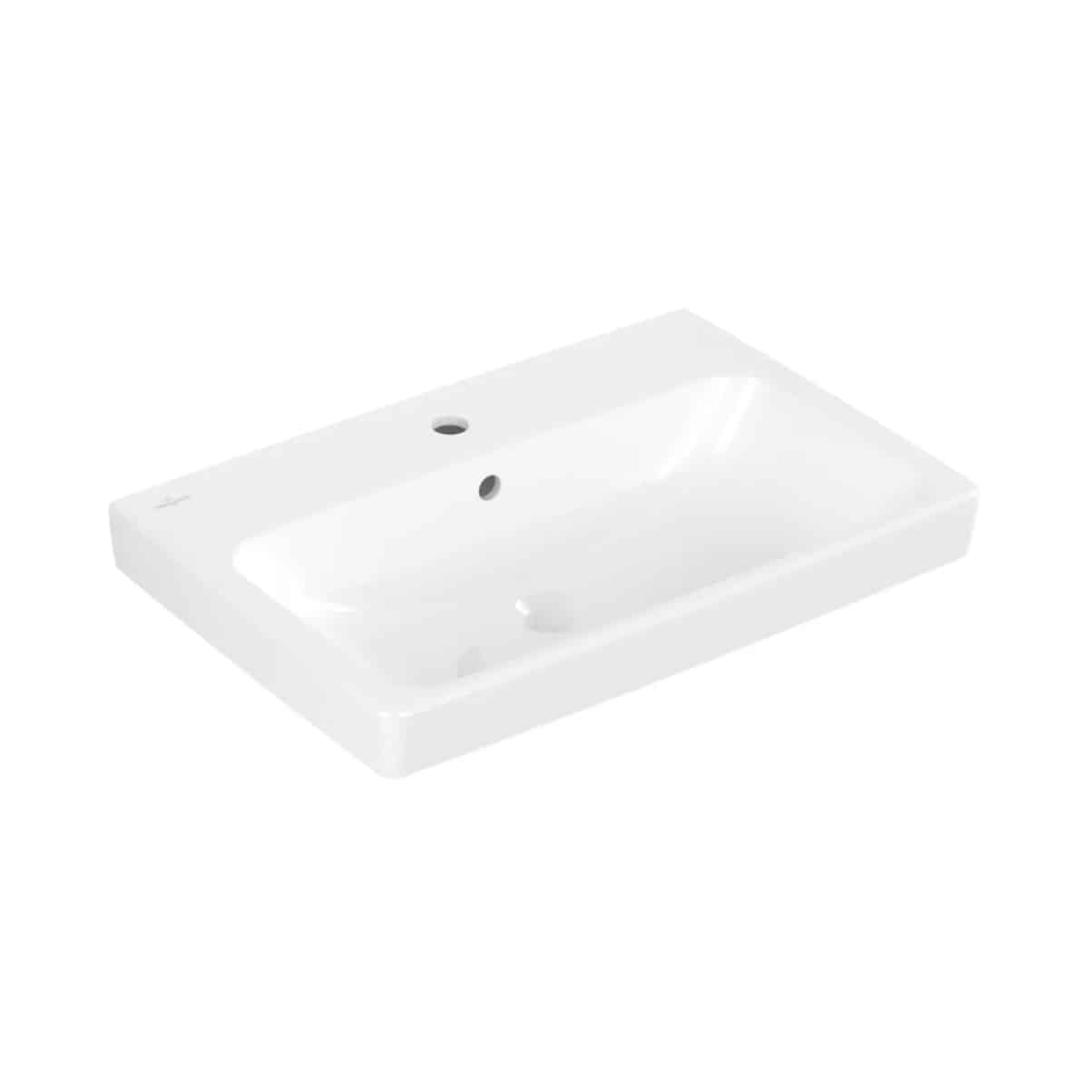 Lavoar 65x45 cm, cu preaplin, Villeroy & Boch Architectura, orificiu pentru baterie, alb alpin 4A8765