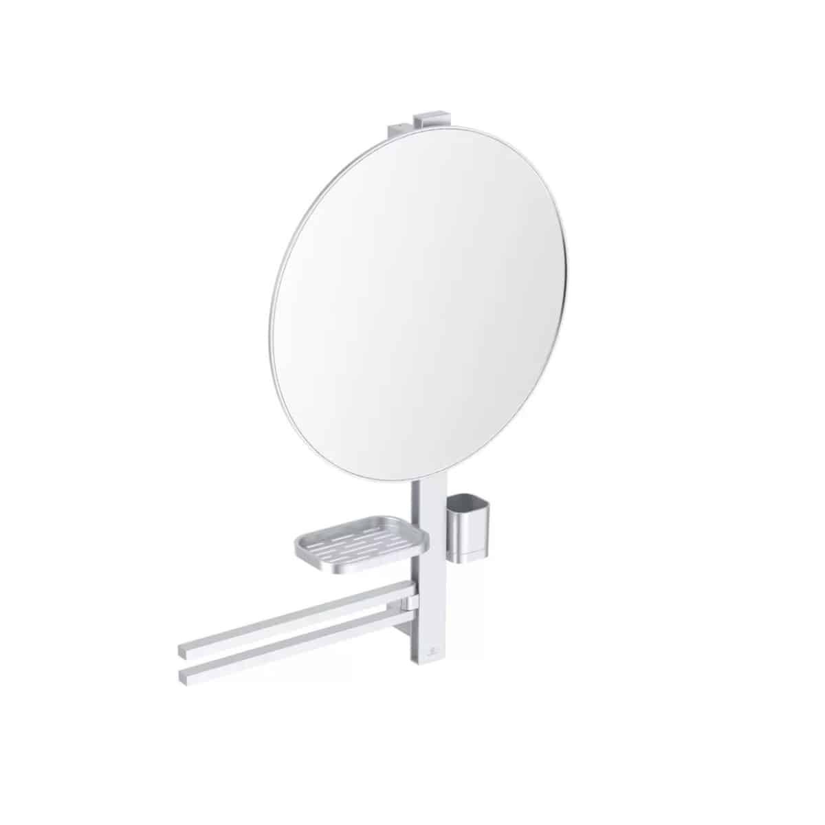 Set accesorii pentru lavoar Ideal Standard Alu+ argintiu mat 80 cm din aluminiu