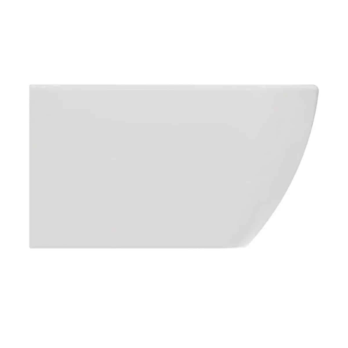 Bideu suspendat, Ideal Standard Tesi, 360x530 cm, cu preaplin, orificiu pentru baterie, alb - imagine 3