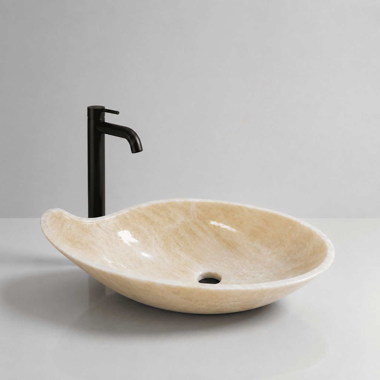 Lavoar pe blat HARMONY din jad, handmade, 64 x 34 x 13