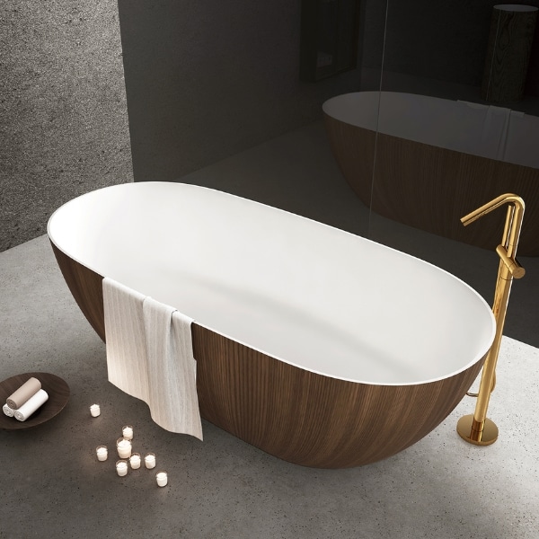 Cada freestanding VALORIA ovala 175 cm, hand made, din compozit - imagine 2