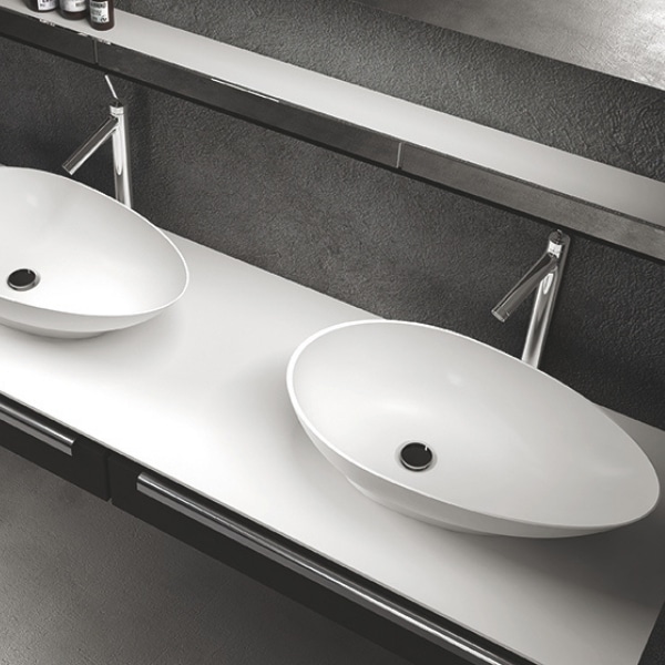 Lavoar pe blat OVIA 600x350x150 din compozit, hand-made