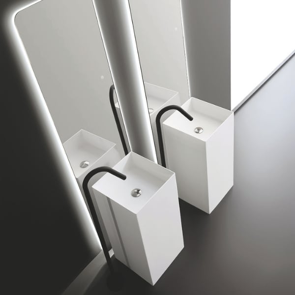 Lavoar freestanding SELIA 400x400x850 din compozit, hand-made