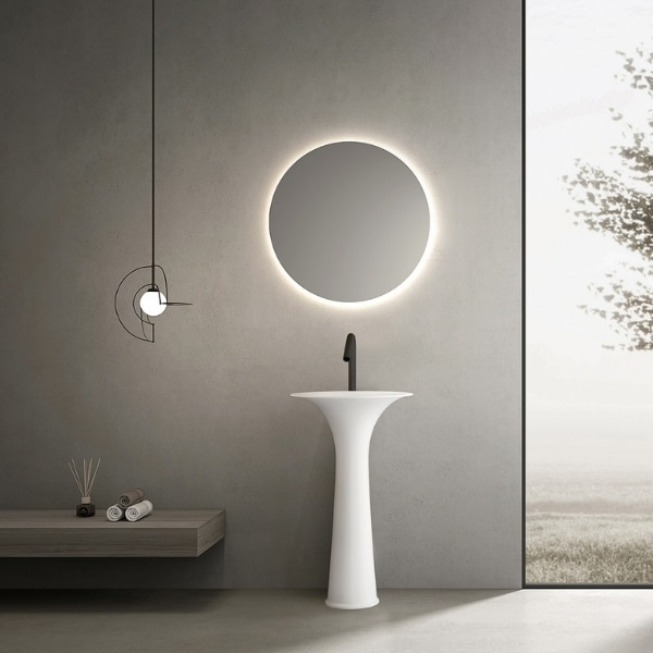 Lavoar freestanding PURA 500x500x850 din compozit, hand-made