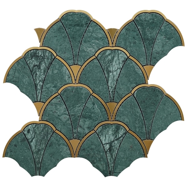 Placa mozaic decorativ handmade din marmura 316 × 316 mm