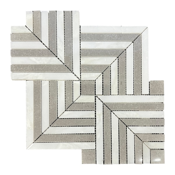 Placa mozaic decorativ handmade din marmura 303 × 303 mm