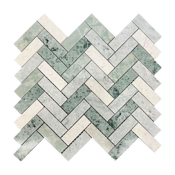 Placa mozaic decorativ handmade din marmura 280 × 320 mm