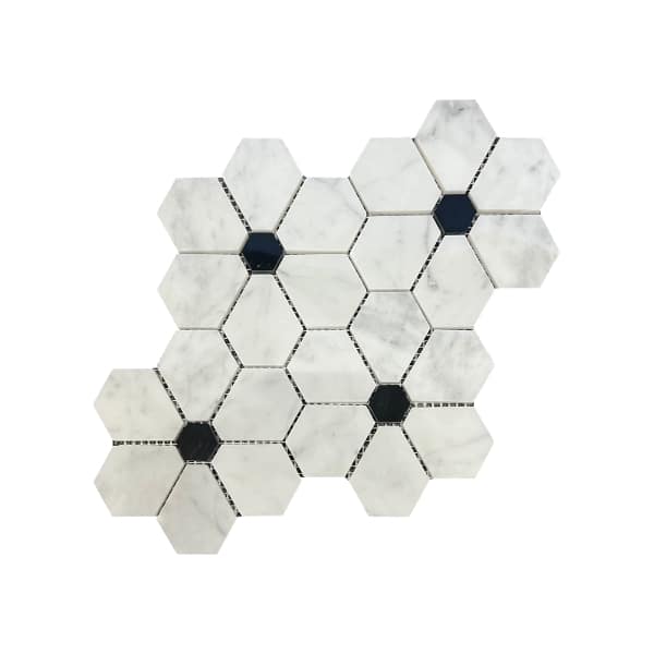 Placa mozaic decorativ handmade din marmura 260 × 250 mm
