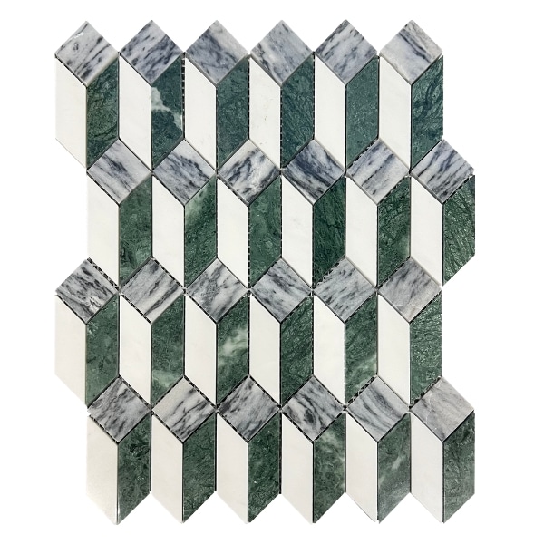 Placa mozaic decorativ handmade din marmura 290 × 340 mm