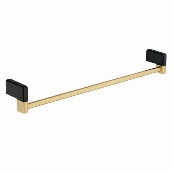 Suport prosop baie negru auriu Havona