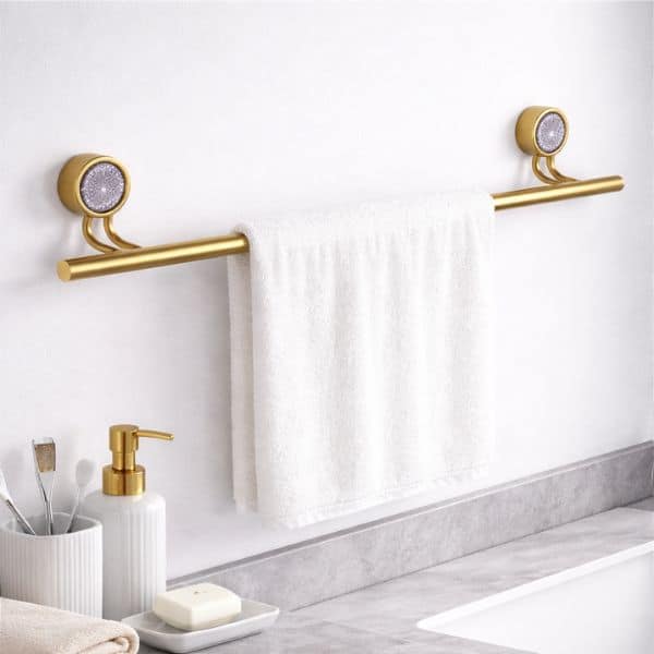 Suport prosop de baie auriu Havona VSP-08, montaj pe perete - imagine 2
