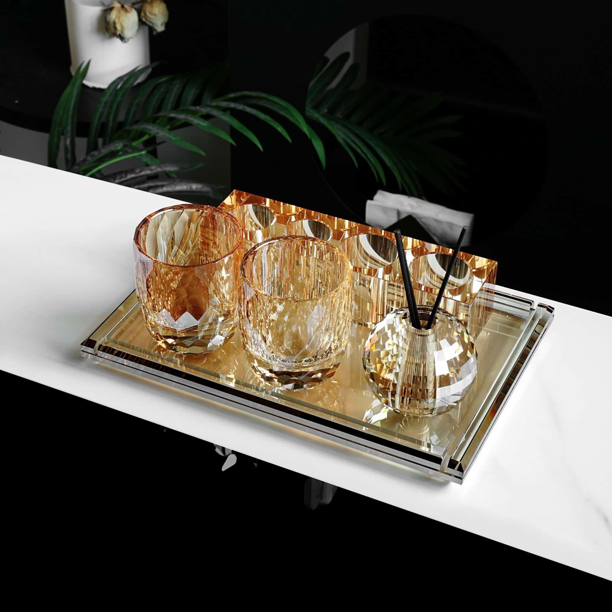 Set de 5 accesorii pentru baie champagne, Havona - imagine 2