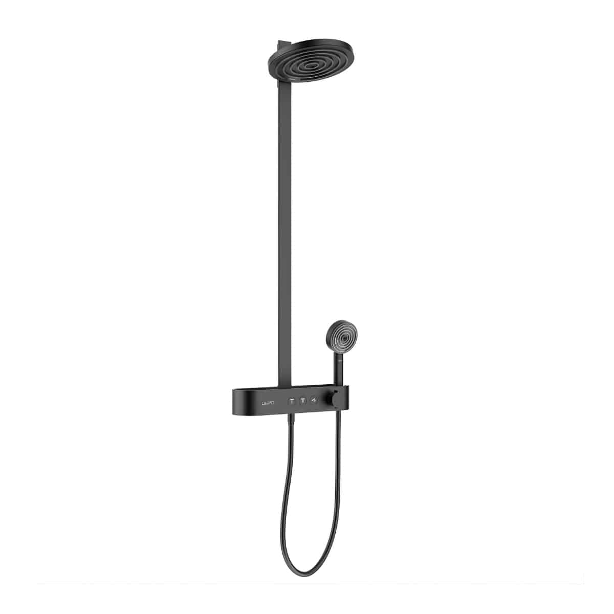 Set dus Hansgrohe Pulsify S 260 3 jeturi EcoSmart cu termostat negru mat