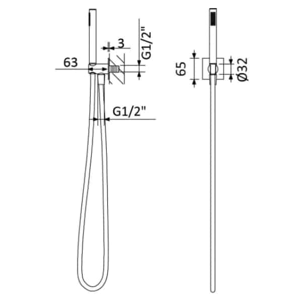 Set dus Bruma FlowQ cu para dus si furtun 175 cm - imagine 2