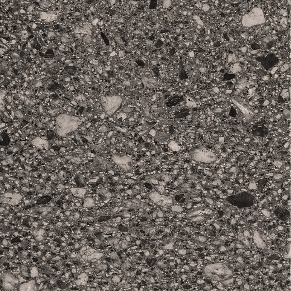 Placa flexibila din piatra naturala Terrazzo Rough Stone Dark Grey 306x118 cm