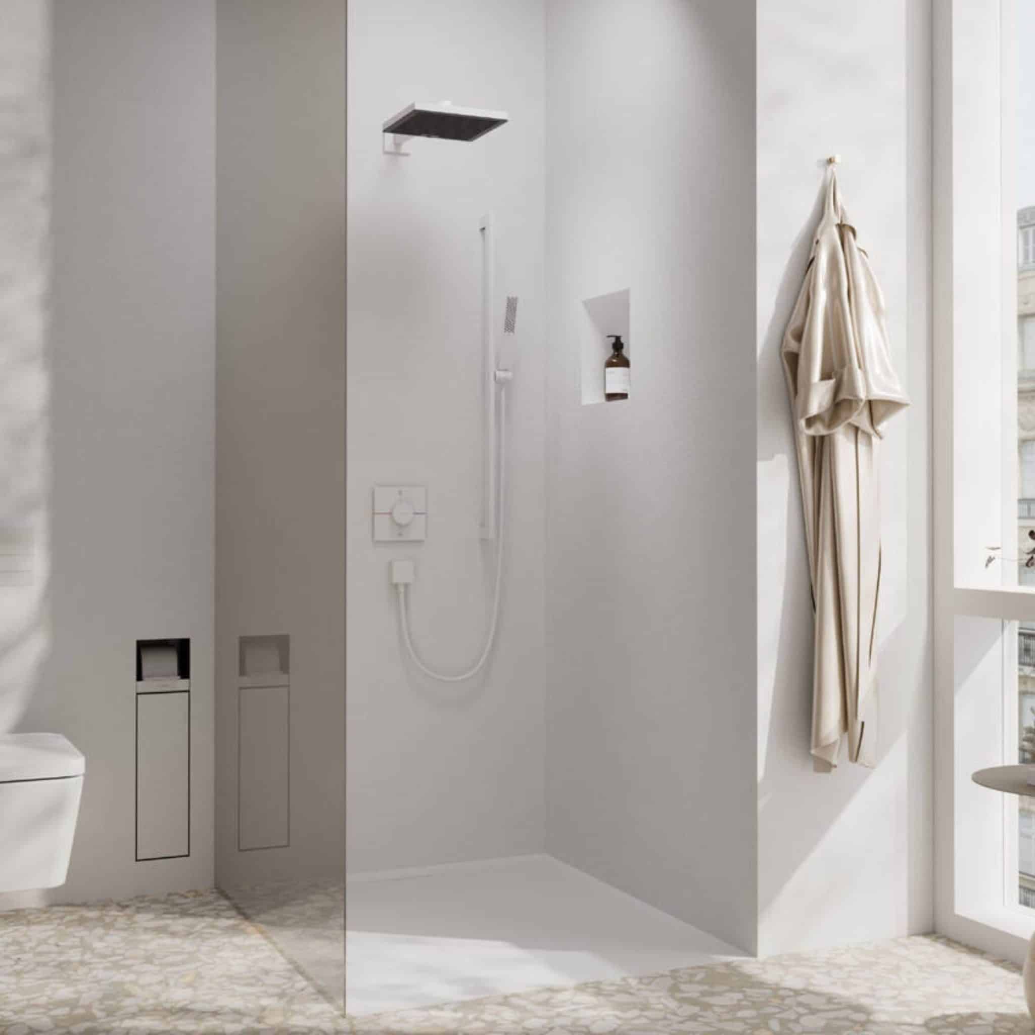 Para de dus, EcoSmart+, alb mat, Hansgrohe Pulsify E - imagine 4