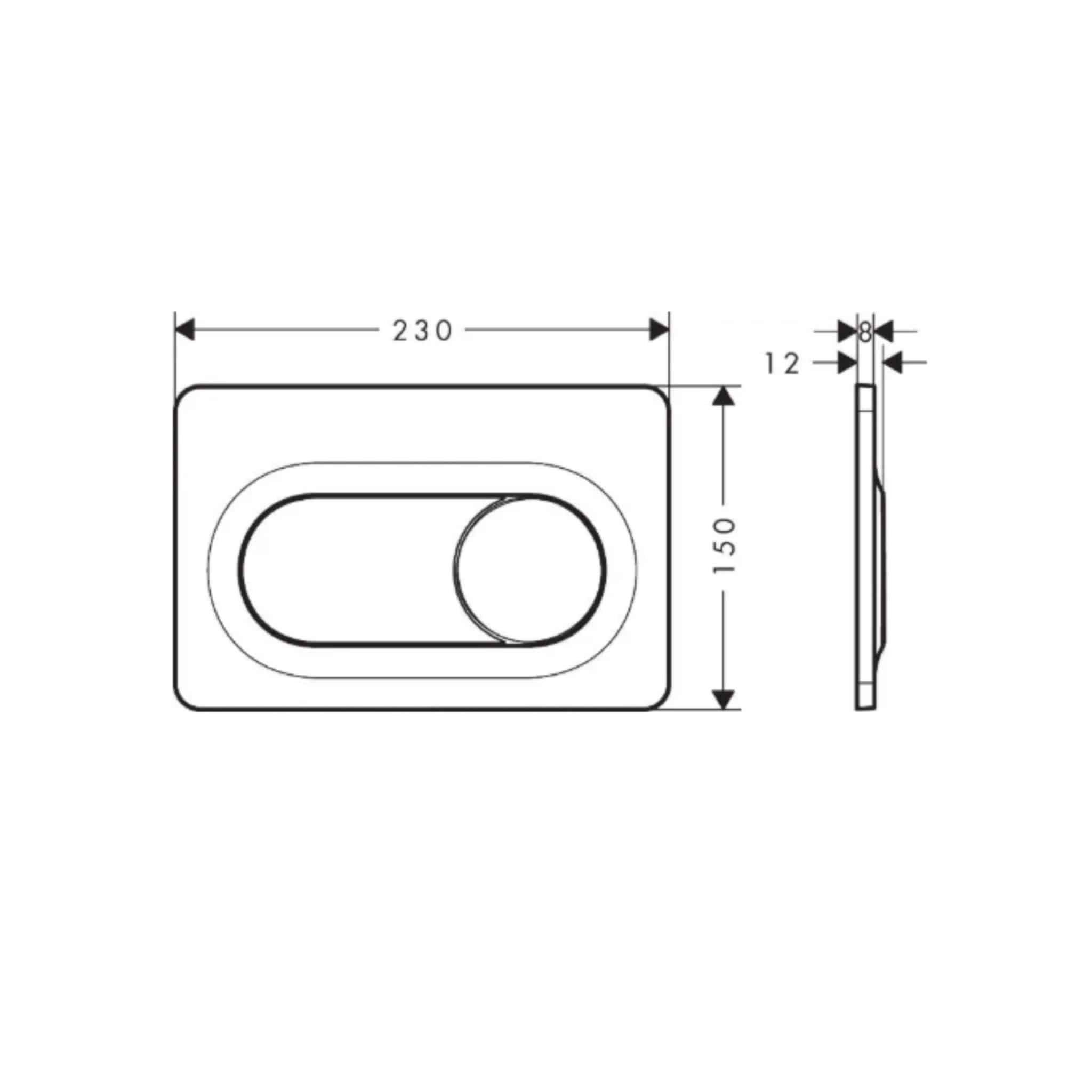 Clapeta de actionare, negru mat, Hansgrohe iFrame Original S - imagine 4