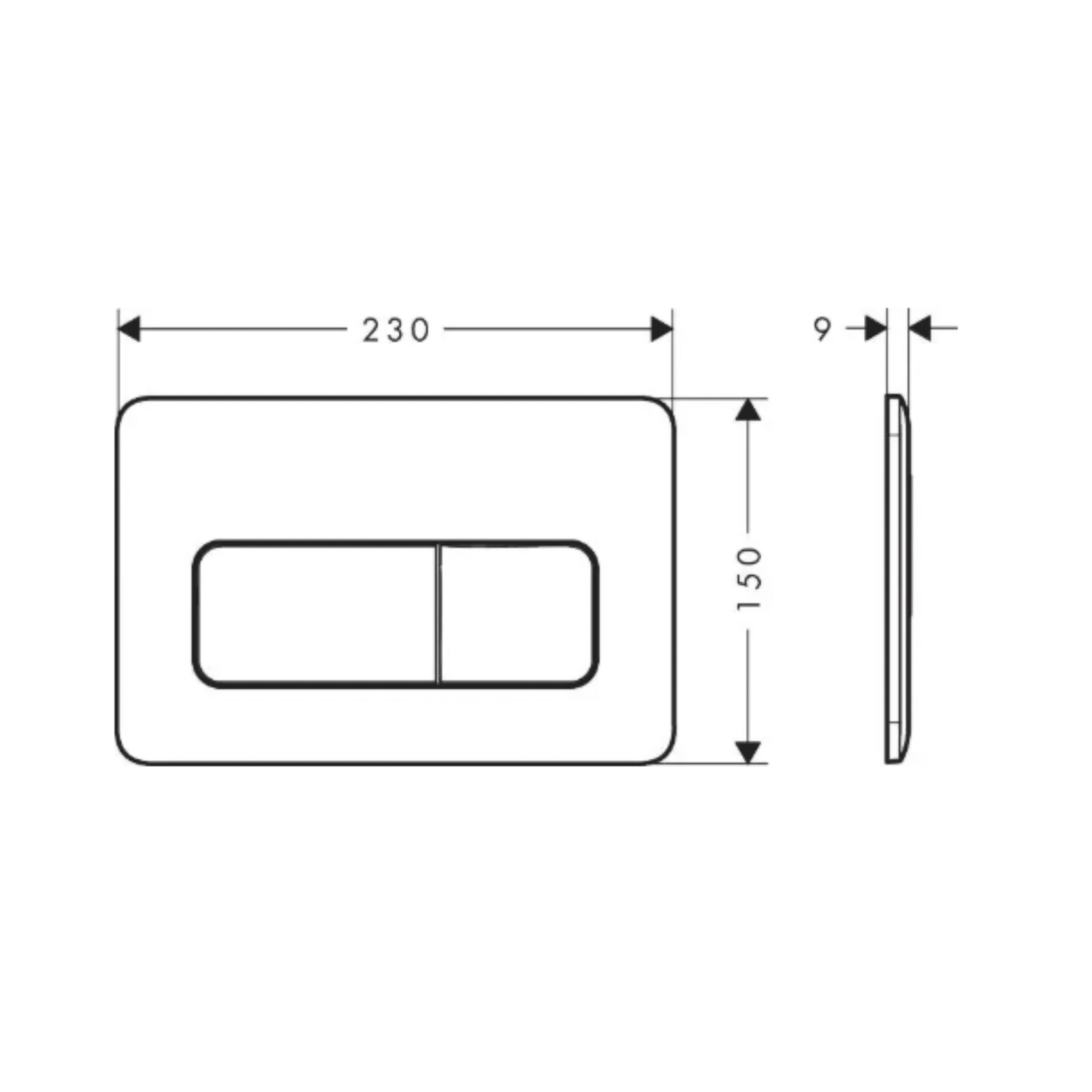 Clapeta de actionare, crom, Hansgrohe iFrame Original Q - imagine 4