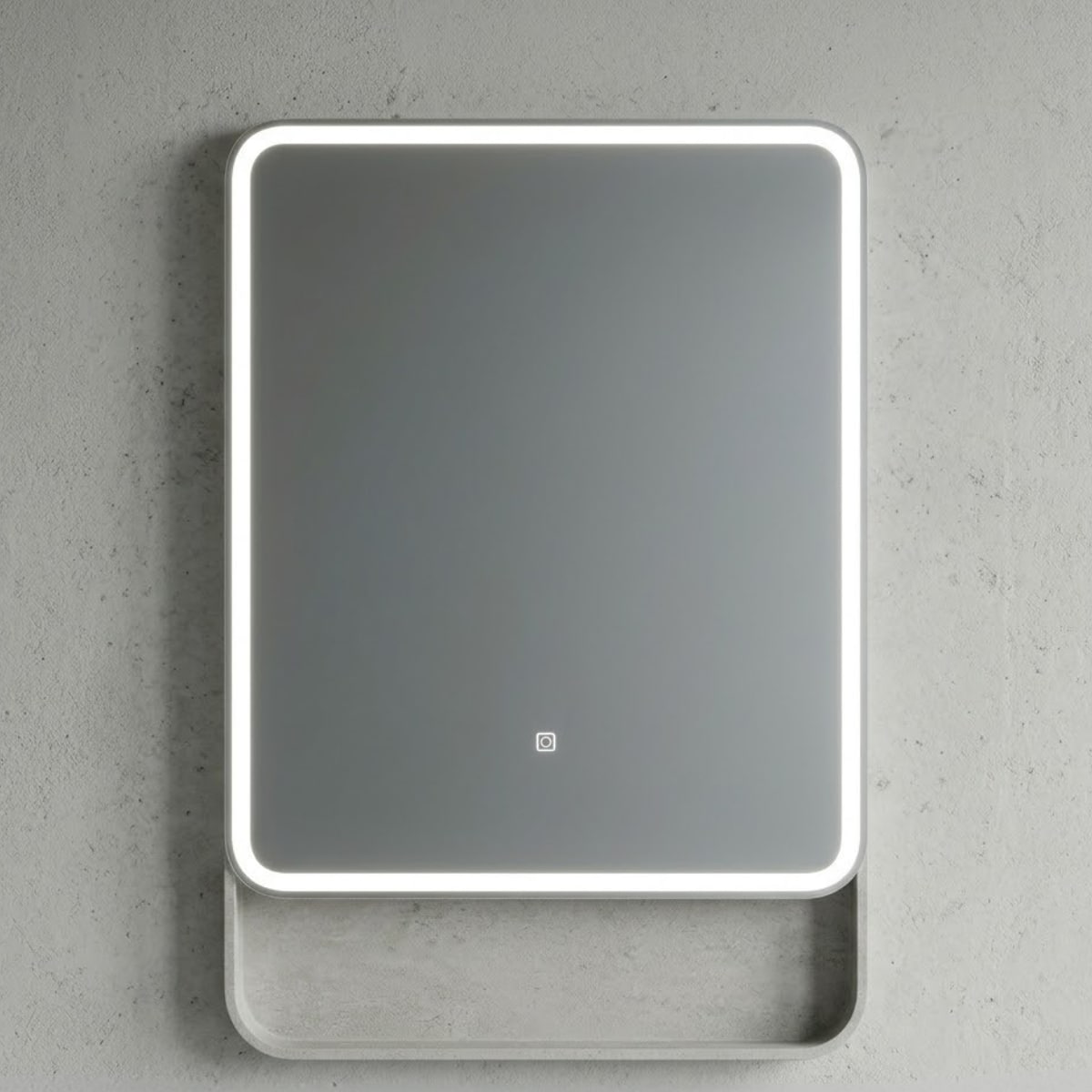 Oglinda rectangulara LED cu touch rama si polita Brunelleschi lux