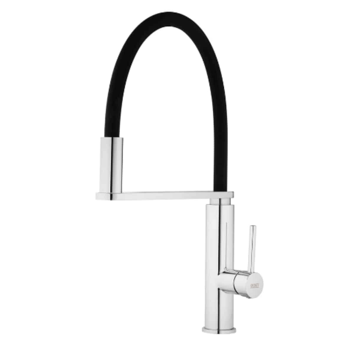 Baterie bucatarie crom negru pipa pivotanta 445 mm