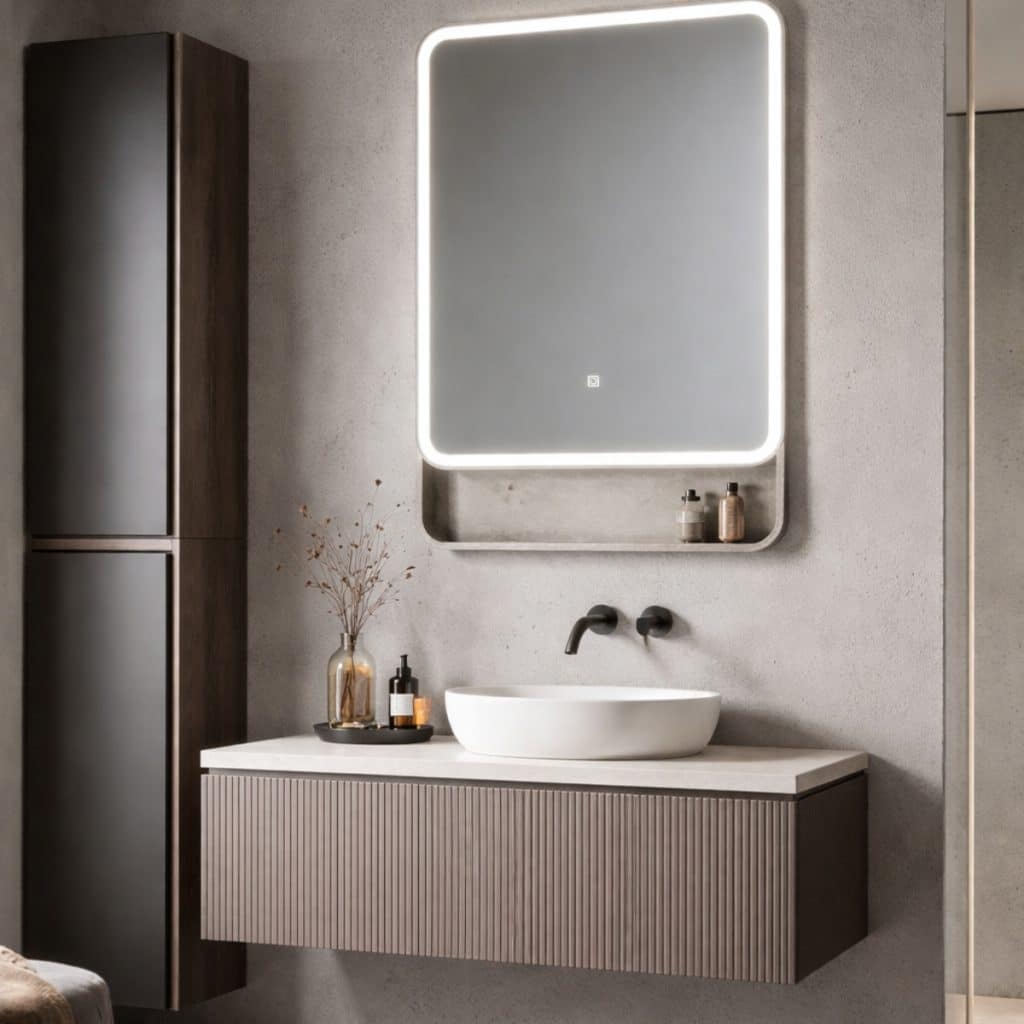 7 configurații de set mobilier baie care economisesc spațiu în băile sub 5 mp