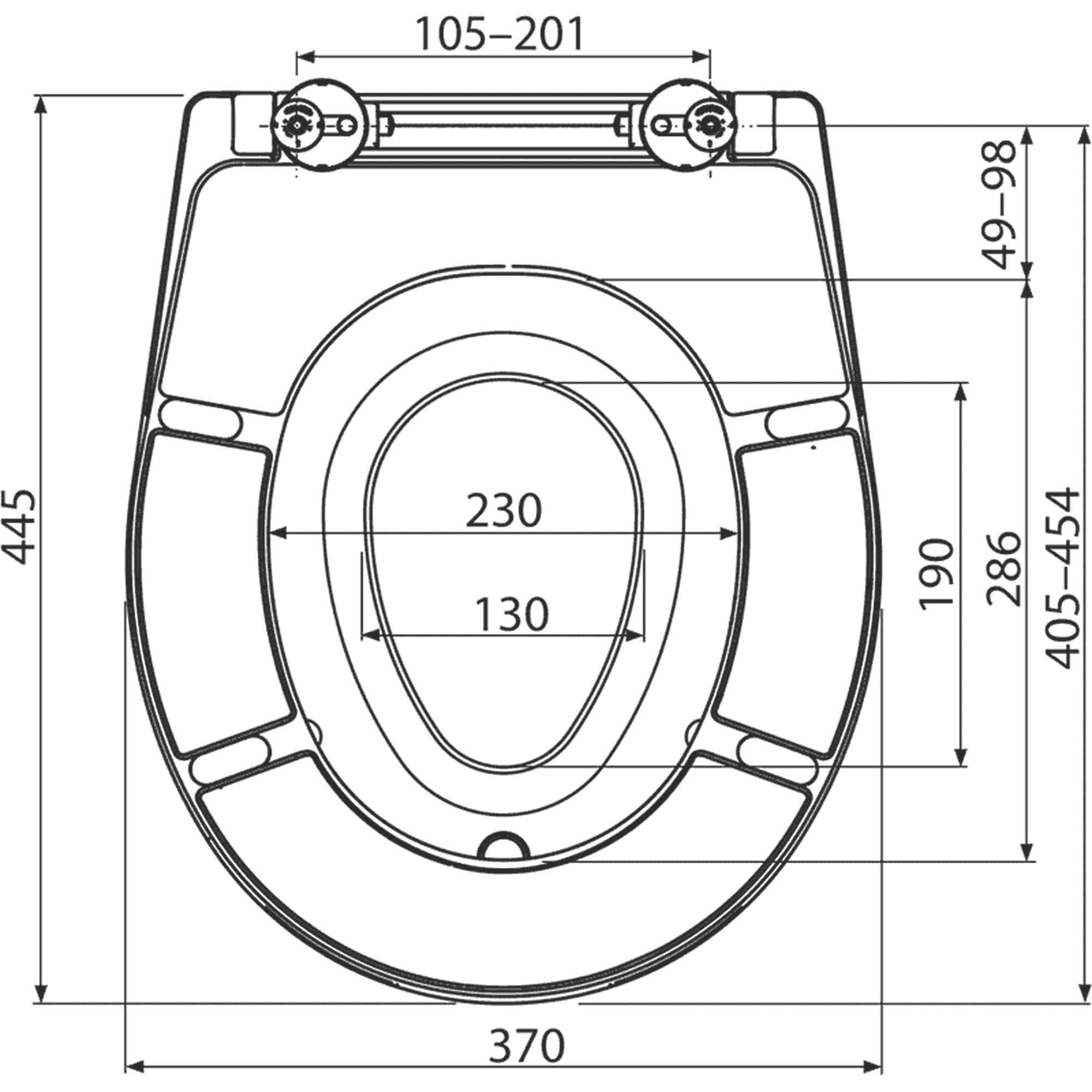 Capac de WC universal prevazut cu insert din duroplast ALCA - imagine 2