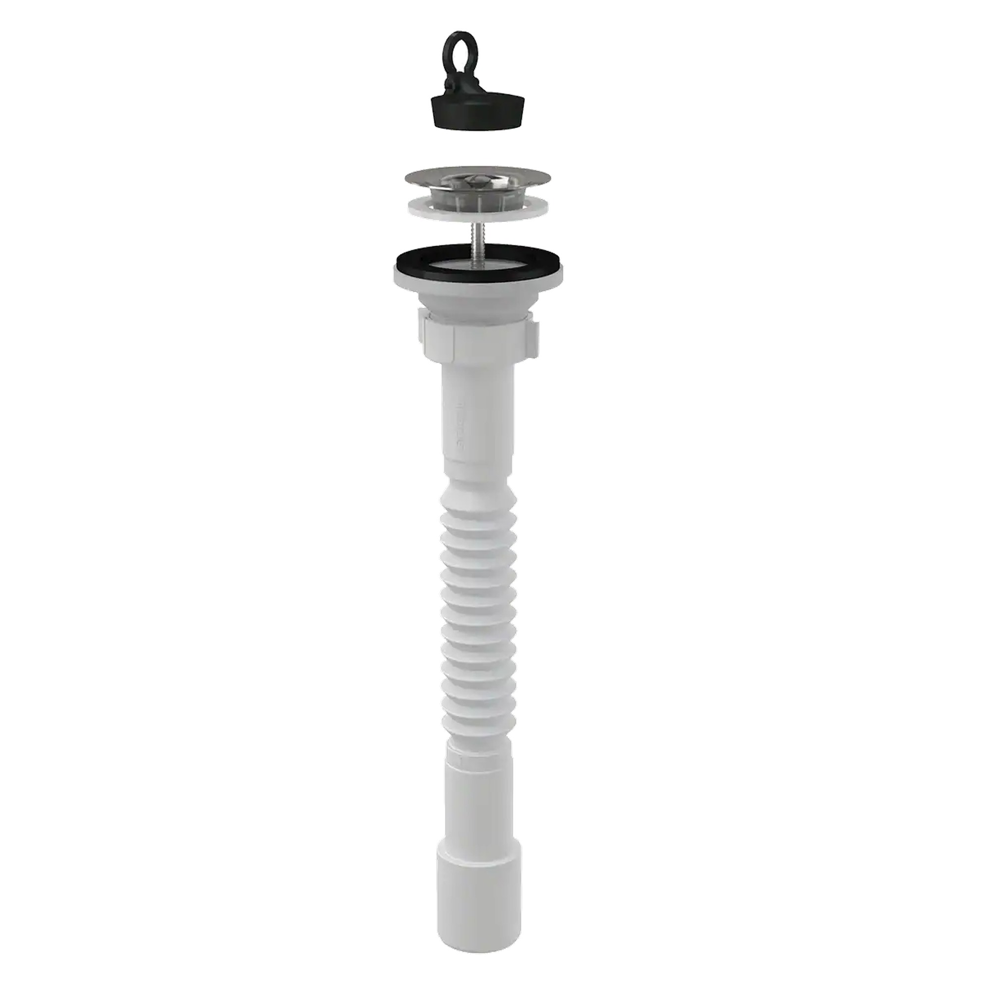 Sifon flexibil universal dotat cu piulita plastic 1.1/4''X32/40 + ventil, ALCA