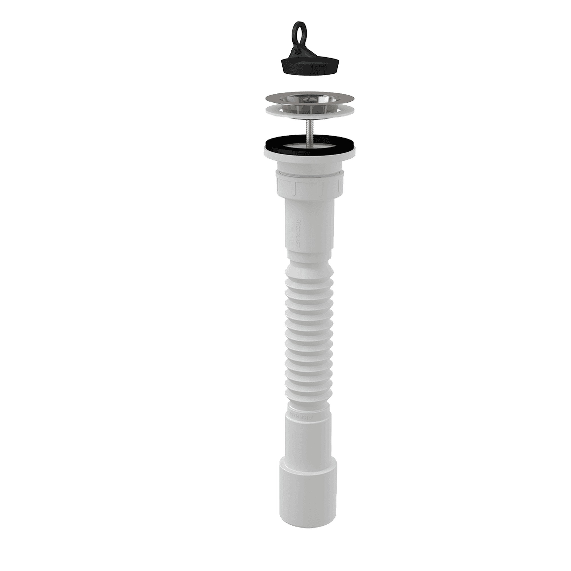 Sifon flexibil 1.1/2''X40/50 cu piulita plastic plis ventil 1.1/2'' ALCA