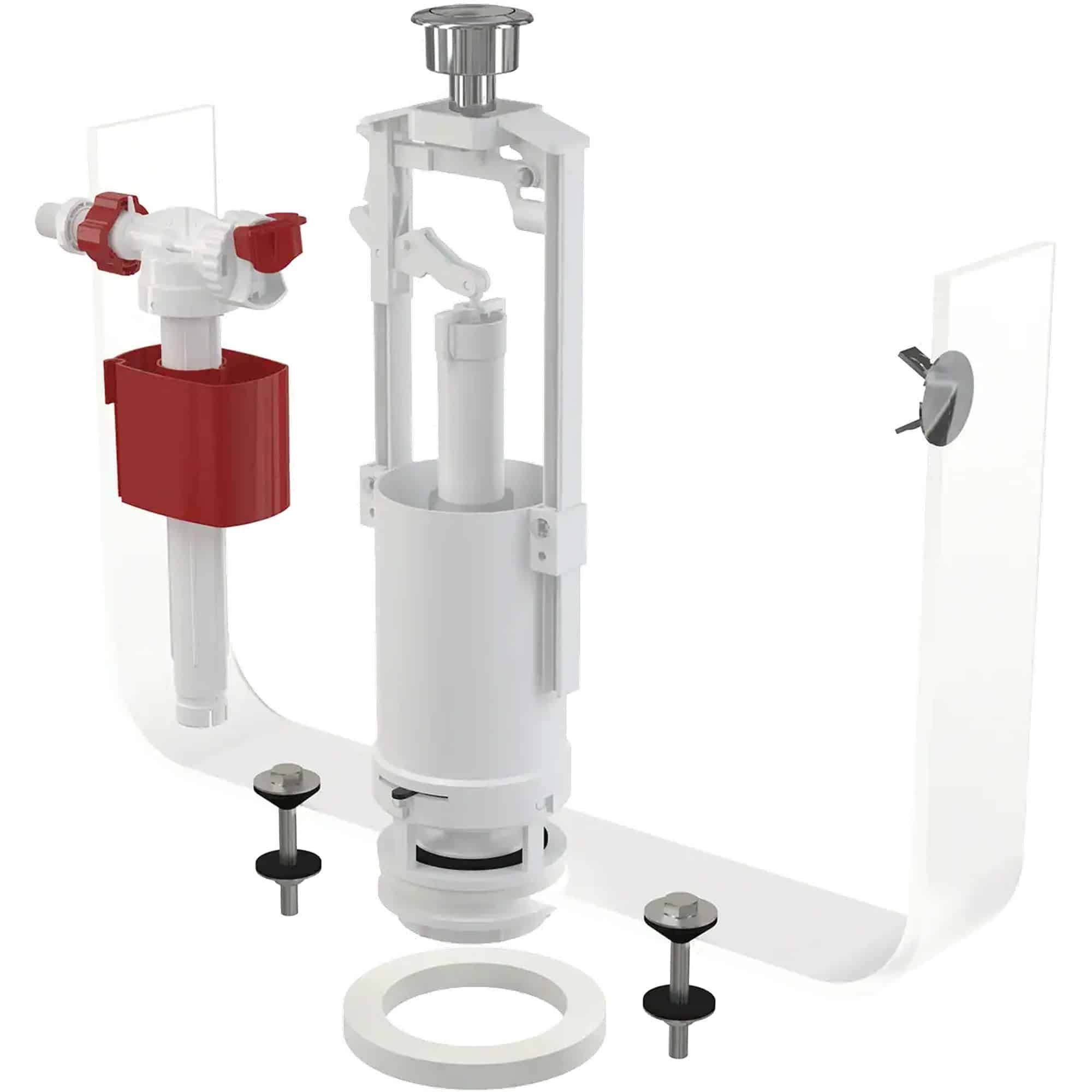 Chrom Mecanism pentru WC simpla apasare + flotor 3/8'' ALCA