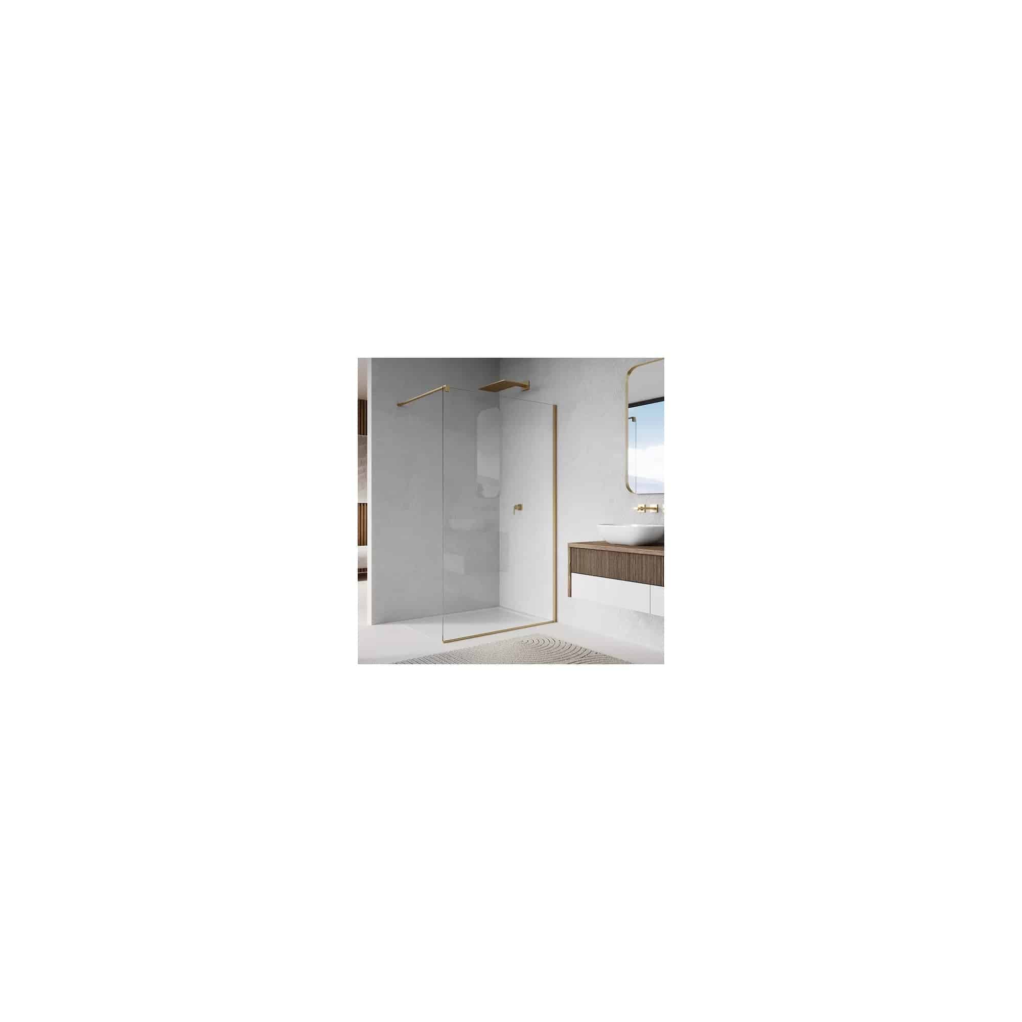 Paravan dus walk-in Ronal SanSwiss Easy STR4P 1100x2000 mm, Aur periat, sticla securizata 8mm anticalcar
