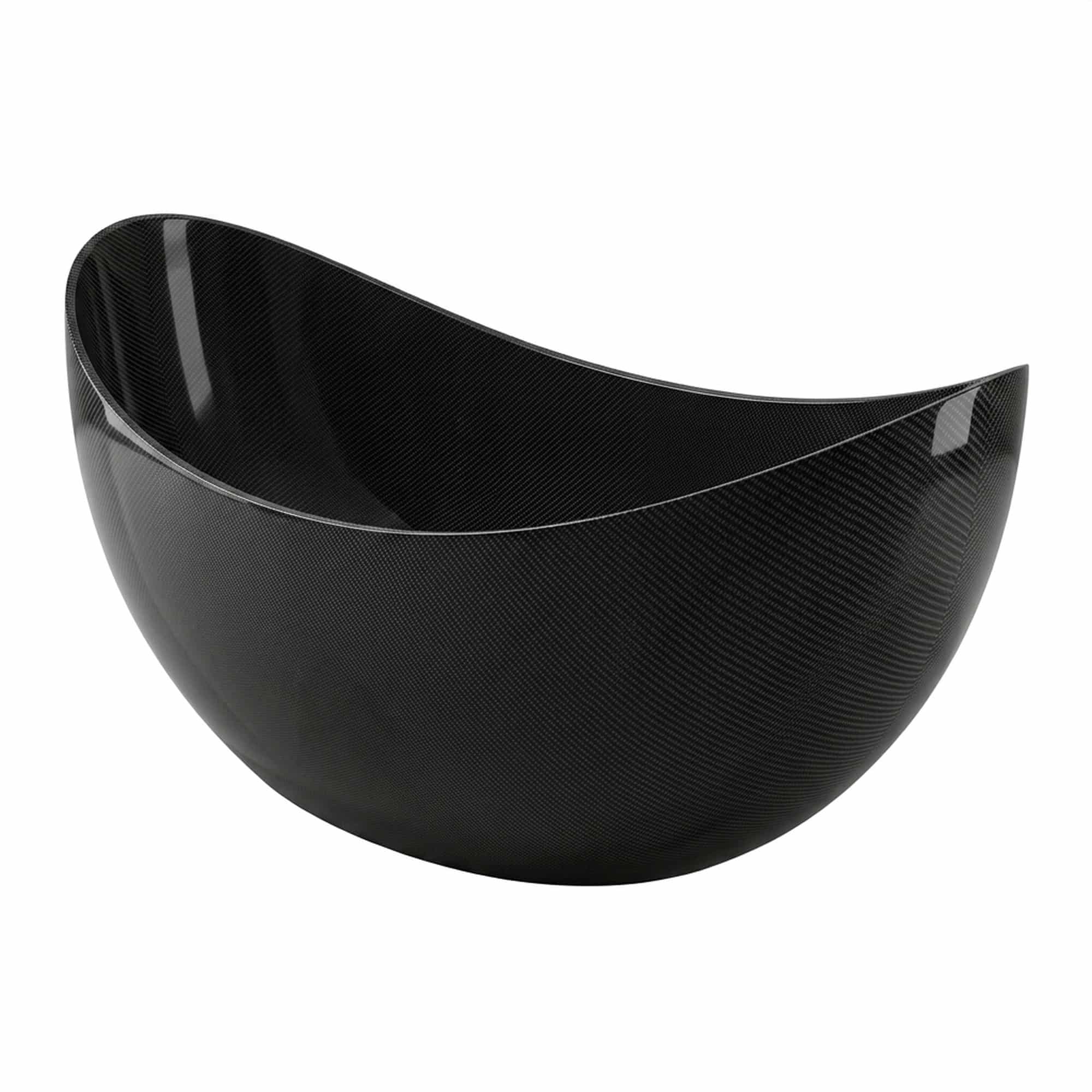 Cadă de baie freestanding din fibră de carbon satinat, negru, 1835 × 810 × 750 mm