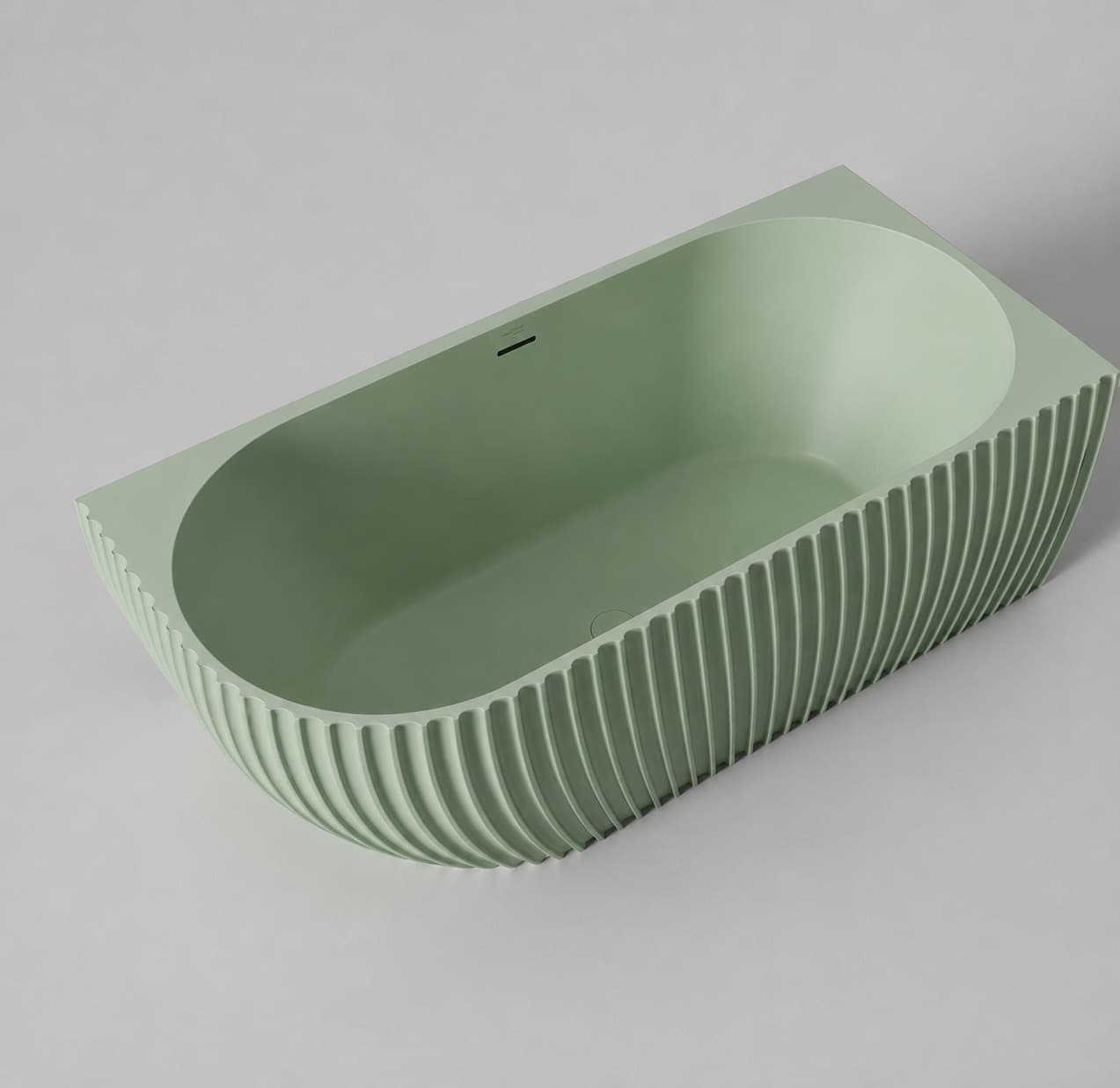 Cadă de baie freestanding din compozit, verde, 1700 × 800 × 580 mm