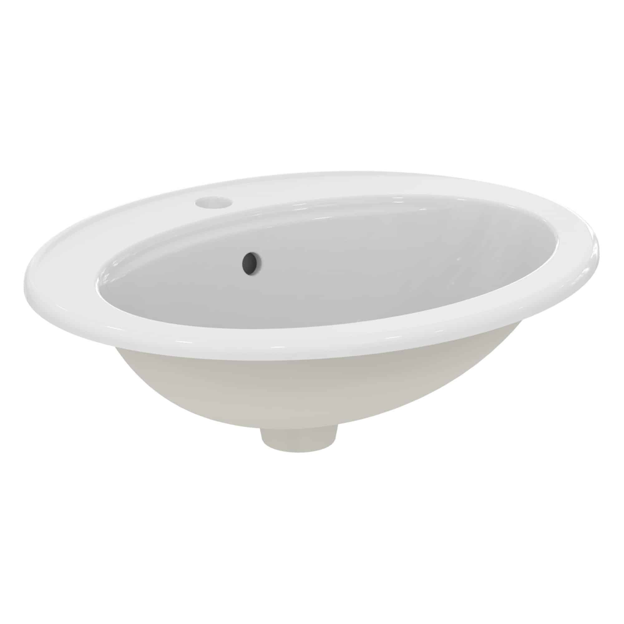 Lavoar de blat Ideal Standard Eurovit E874901, 560x460x200 mm, 1 orificiu baterie, alb lucios