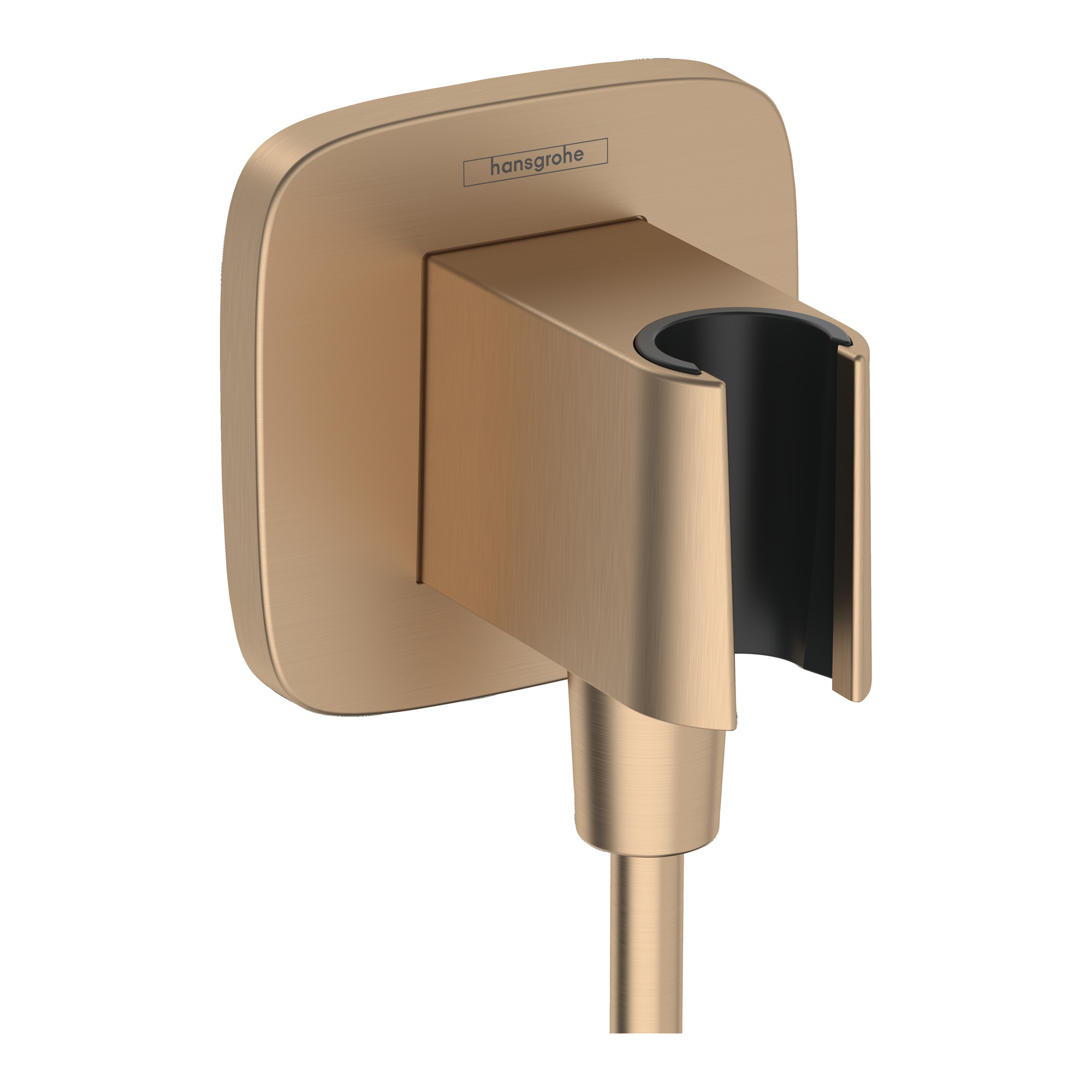 Cot racord de dus cu suport para Hansgrohe FixFit Q bronz periat