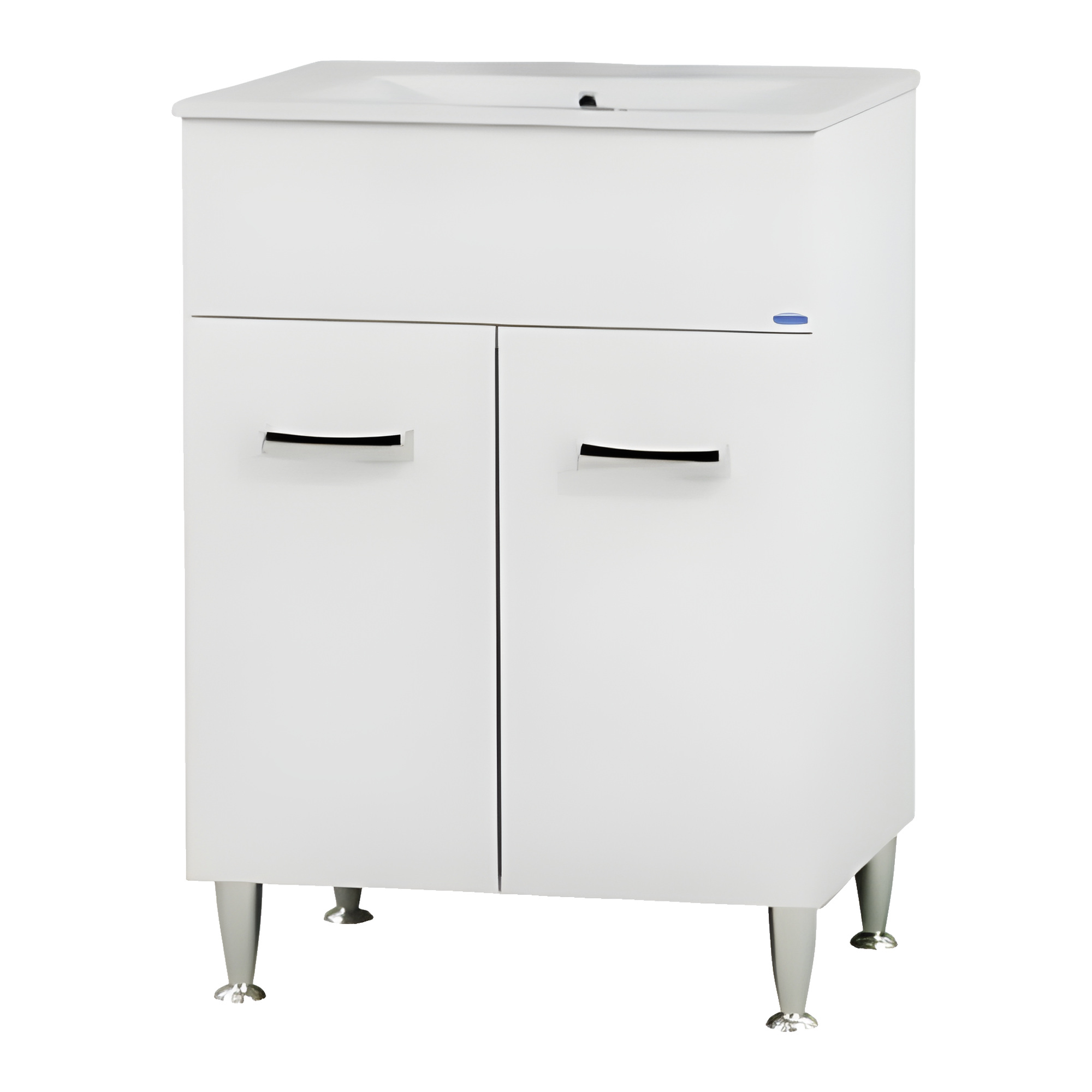 Set mobilier baie Savini Due Madrid 501, 60 cm, doua usi, cu lavoar ceramic