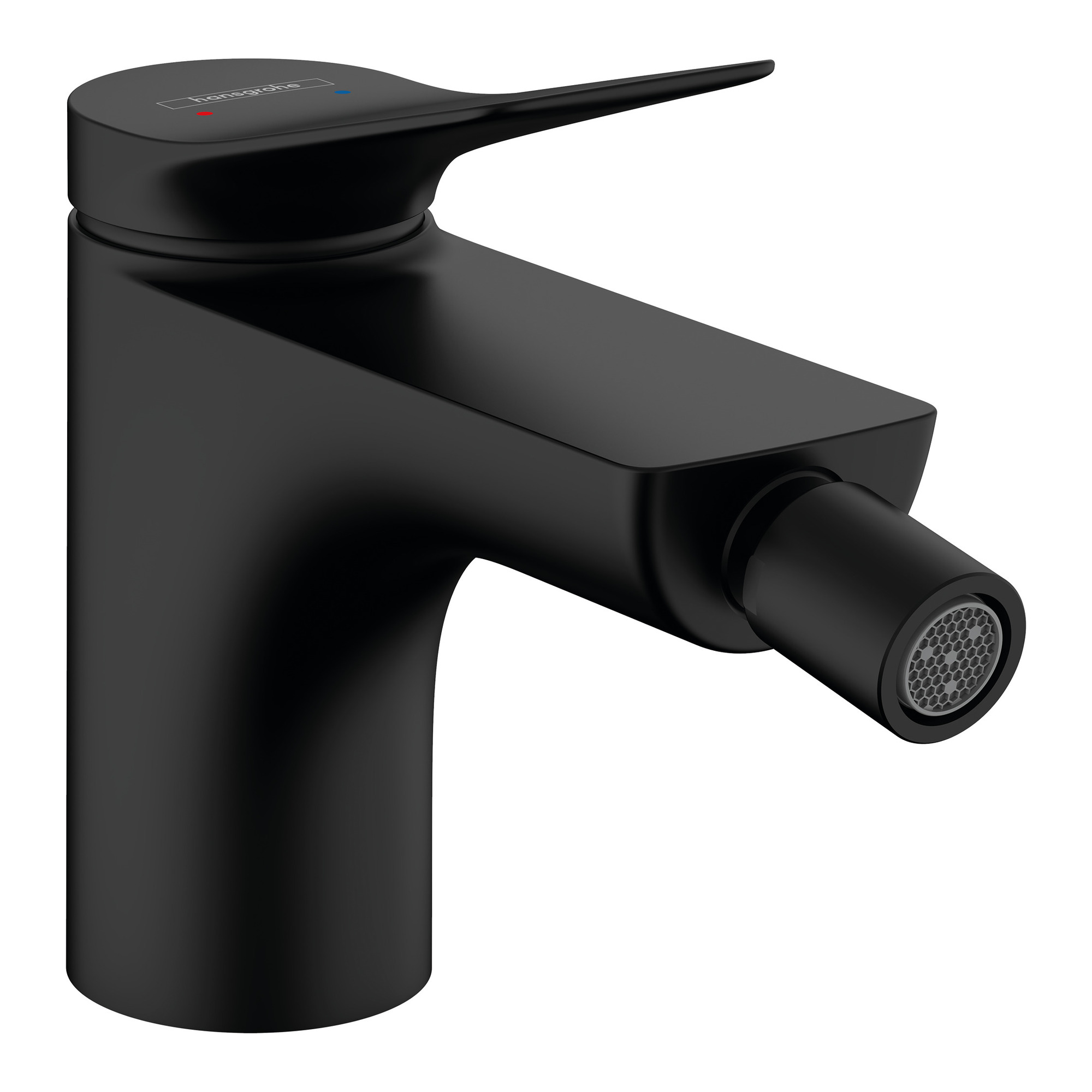 Baterie bideu Hansgrohe Vivenis monocomanda cu ventil de scurgere cu tija de tragere negru mat