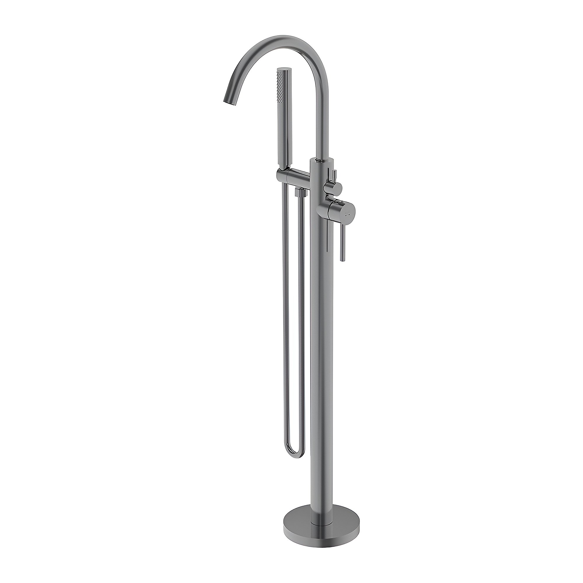 Baterie de cada freestanding Tube BOET negru crom