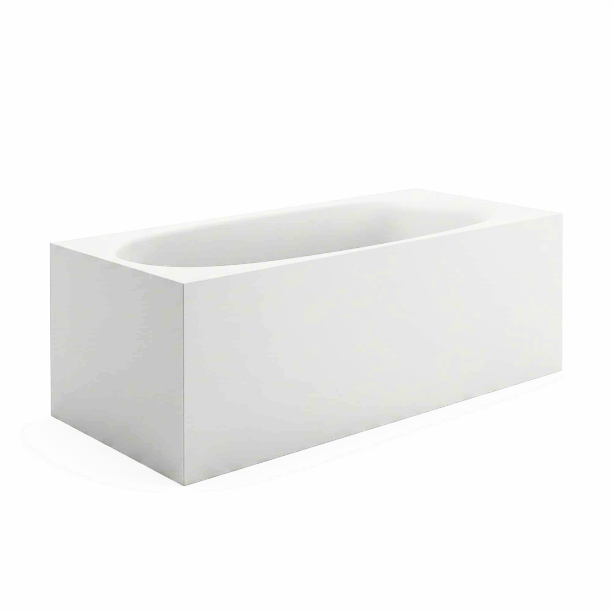 Cada de baie freestanding din compozit, alb mat, 1700 x 800 x 550 mm